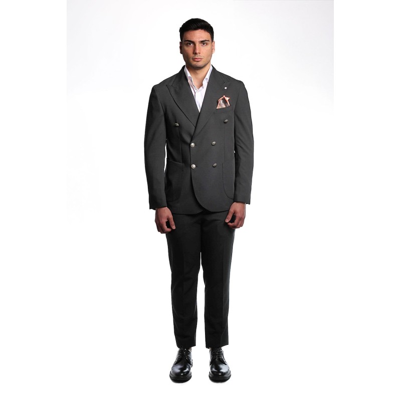 abito bharnaba philosophy UOMO NERO - LOTO - ABS837 vista frontale