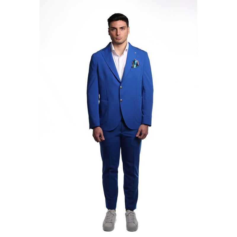 abito bharnaba philosophy UOMO BLU ELETTRICO OCEANO - LOTO -ABS802 vista frontale