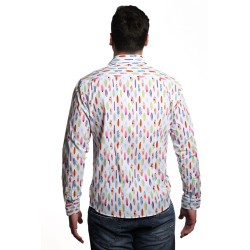 camicia alessandro lamura UOMO BIANCA V.U - SAM3028 vista posteriore