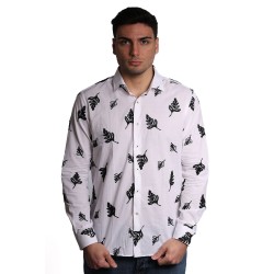 camicia alessandro lamura UOMO BIANCA 1 - SAM870 vista frontale