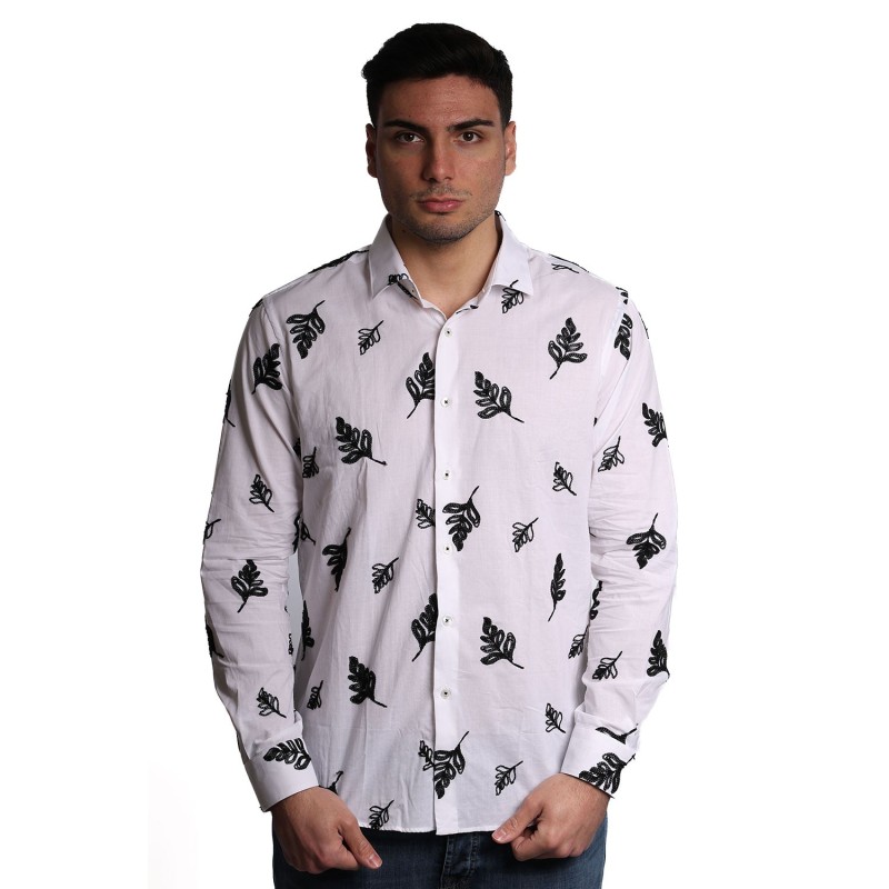 camicia alessandro lamura UOMO BIANCA 1 - SAM870 vista frontale