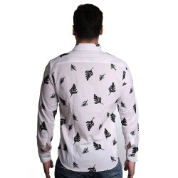 camicia alessandro lamura UOMO BIANCA 1 - SAM870 vista posteriore