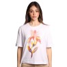t-shirt jijil DONNA BIANCA 1463 IRIS CORALLO/GIALLO - JPE25TS228 vista frontale