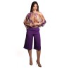 blusa jijil DONNA 1492 PAINTING CAMMELLO E VIOLA - JPE25BL309 vista completo frontale