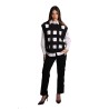 gilet e camicia jijil DONNA 0074 NERO E BIANCA - JPE24AA085 vista completo frontale