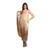 abito lungo jijil DONNA MULTICOLORE 1494 NUVOLATO CAMMELLO/VIOLA - JPE25AB207 vista frontale