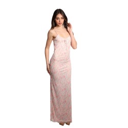 abito lungo kostumn°1 DONNA MULTICOLORE - KE2549 vista laterale