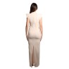 abito lungo kostumn°1 DONNA BEIGE MARMO - KE2516 vista posteriore