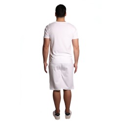 pantaloncino gcds UOMO 10 OPTIC WHITE - A2EU3116UW0 vista completo posteriore