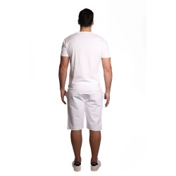 pantaloncino moschino UOMO BIANCO 0001 - V1A6889 - 4409 vista completo posteriore