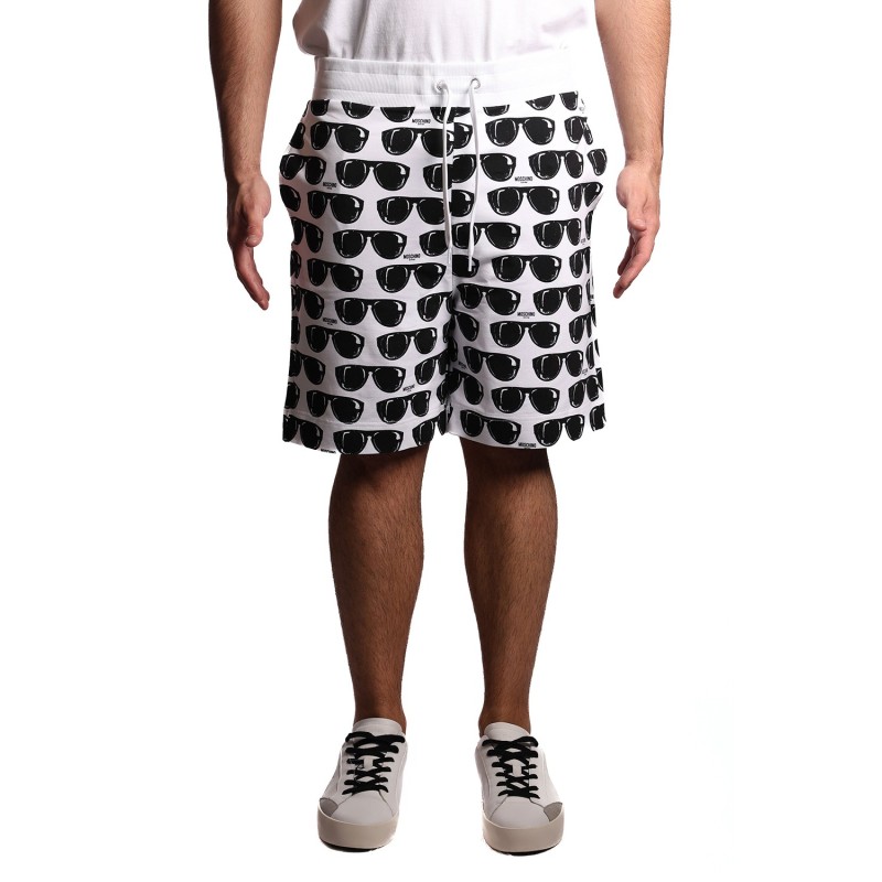 pantaloncino moschino UOMO BIANCO 1001 - V3A6706 - 9315 vista frontale