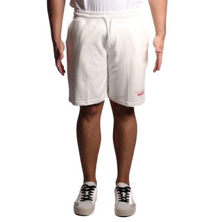 pantaloncino john richmond UOMO OFF-WHITE/RED RISK - UMP25007BE T9 vista frontale