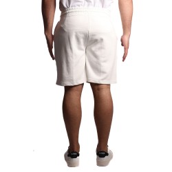 pantaloncino john richmond UOMO OFF-WHITE/RED RISK - UMP25007BE T9 vista posteriore