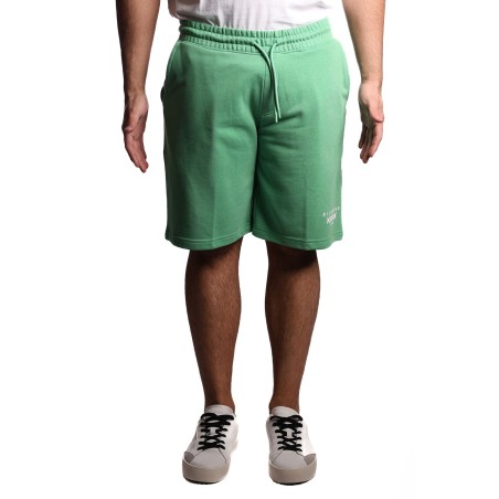 pantaloncino john richmond UOMO VERDE E BIANCO GREEN BRIAR/OFF-WHITE - UMP25007BE T9 vista frontale
