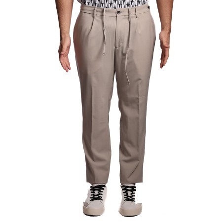 pantalone michael coal UOMO SABBIA - MCDEN3798S25 vista frontale