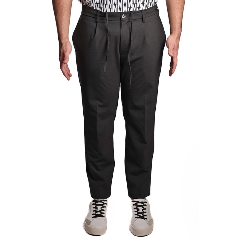 pantalone michael coal UOMO NERO - MCDEN3798S25 vista frontale