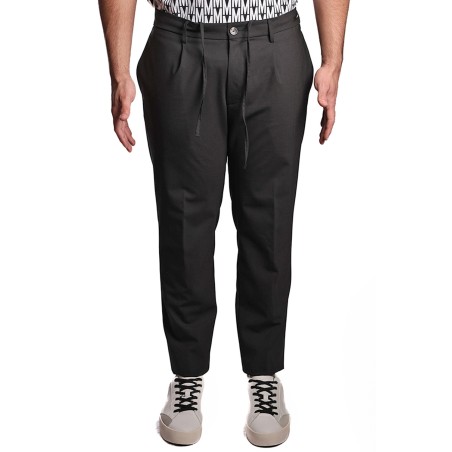 pantalone michael coal UOMO NERO - MCDEN3798S25 vista frontale