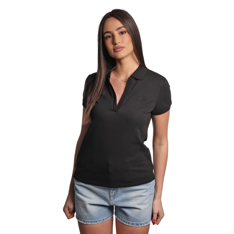 polo sun68 DONNA 11 NERA - A35202 vista frontale
