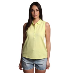 polo sun68 DONNA 32 GIALLO LIMONE - A35203 vista frontale