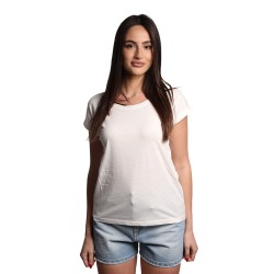 t-shirt censured DONNA OFF WHITE - TW 6455 T JSLU 01 vista frontale