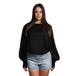 blusa jijil DONNA 0002 NERA - JPI22BL059 vista frontale