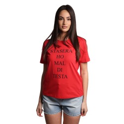 t-shirt moschino DONNA ROSSA 0110 - V6A0710 - 4602 vista frontale