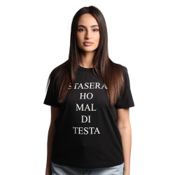 t-shirt moschino DONNA NERA 0555 - V6A0710 - 4602 vista frontale