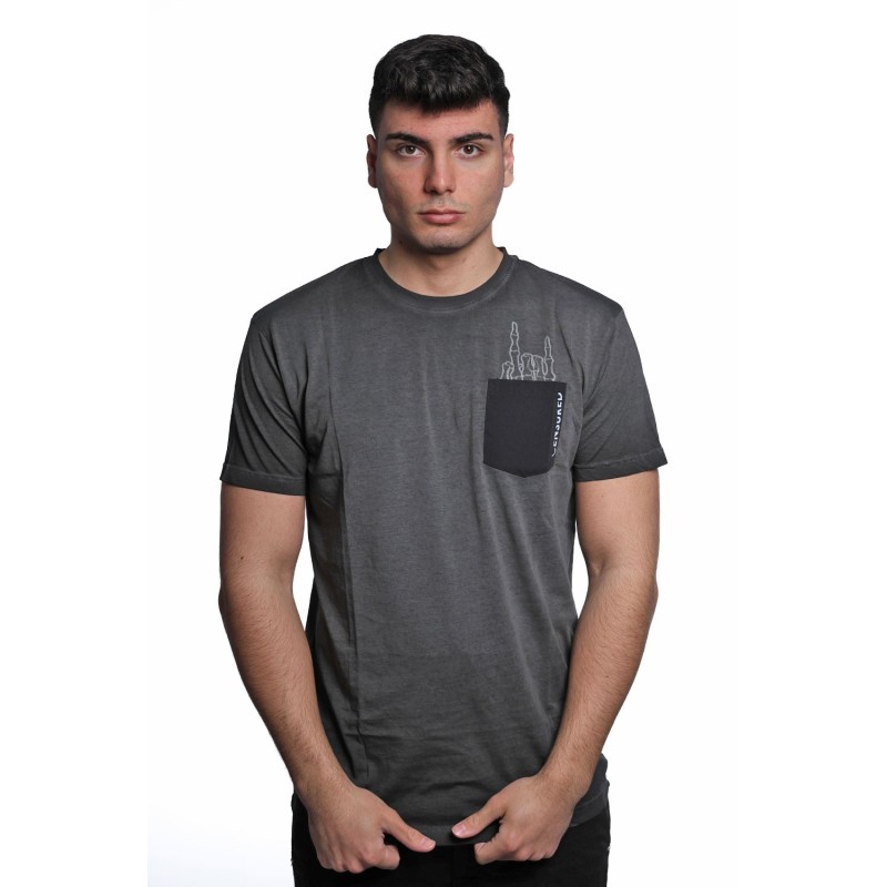 t-shirt censured UOMO BLACK FADE - TM C542 T JSEP 90F vista frontale