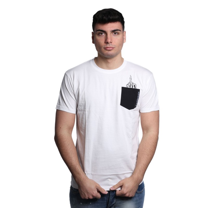 t-shirt censured UOMO OFF WHITE - TM C540 T JIN5 01 vista frontale