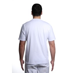 t-shirt maison 9 paris UOMO BIANCA E CREMA - M9M2817 vista posteriore