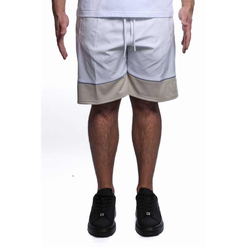 bermuda maison 9 paris UOMO BIANCO E CREMA - M9S840 vista frontale