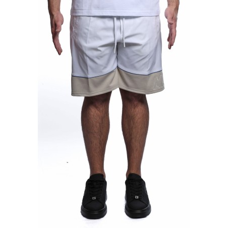 bermuda maison 9 paris UOMO BIANCO E CREMA - M9S840 vista frontale