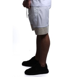 bermuda maison 9 paris UOMO BIANCO E CREMA - M9S840 vista laterale