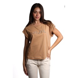 t-shirt jijil DONNA 0013 CAMMELLO - JPE25TS336 vista frontale