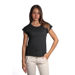 t-shirt censured DONNA BLACK - TW 6455 T JSLU 90 vista frontale