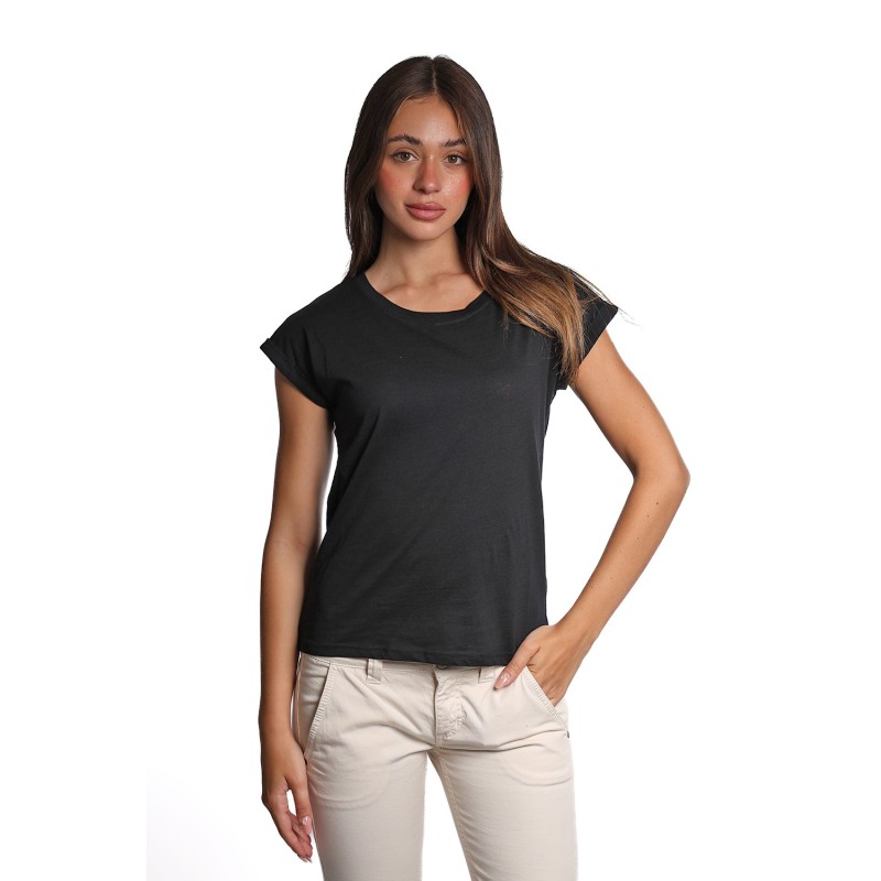 t-shirt censured DONNA BLACK - TW 6455 T JSLU 90 vista frontale