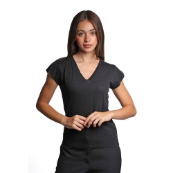 t-shirt censured DONNA BLACK - TW 6456 T JSSG 90 vista frontale
