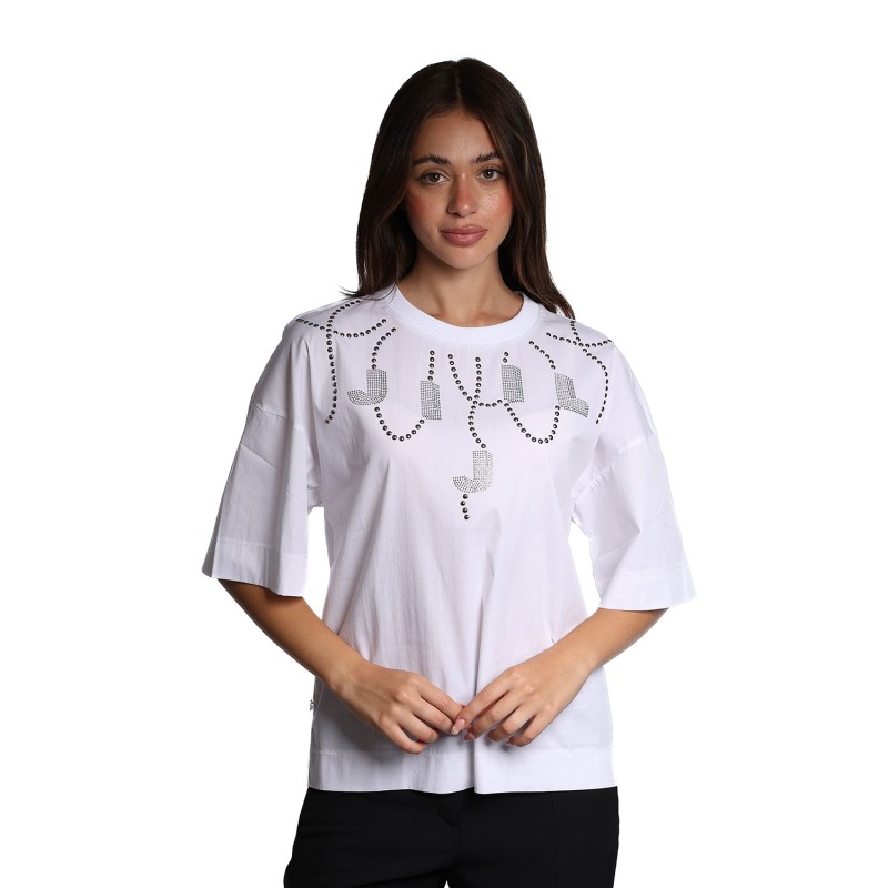 t-shirt jijil DONNA 0001 BIANCA - JPE25TS153 vista frontale