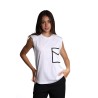 t-shirt jijil DONNA 0088 BIANCA E NERA - JPE23TS443 vista frontale