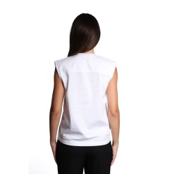 t-shirt jijil DONNA 0088 BIANCA E NERA - JPE23TS443 vista posteriore