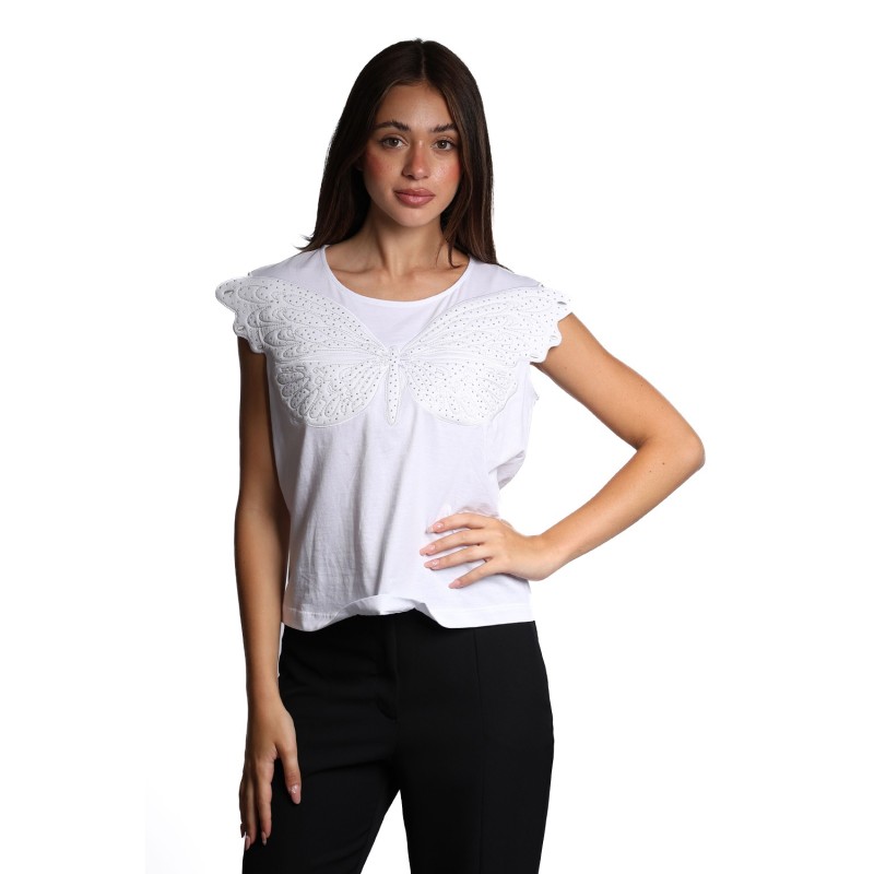 t-shirt jijil DONNA 0001 BIANCA - JPE24TS257 vista frontale