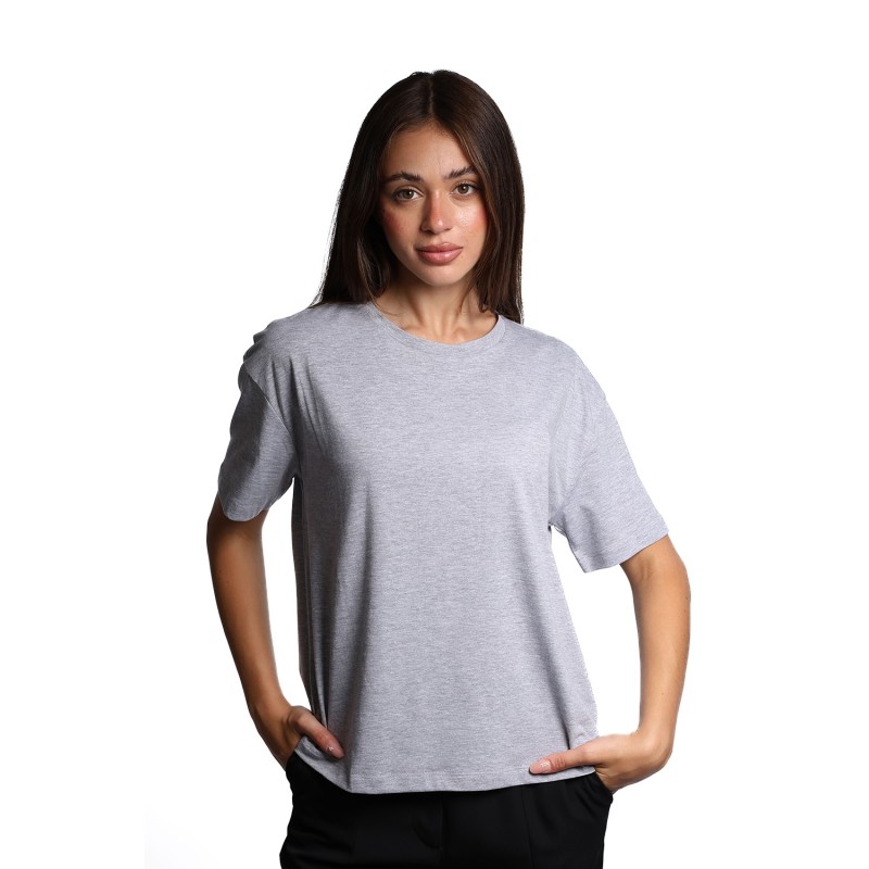 t-shirt jijil DONNA GRIGIA 1350 CEMENTO - JPI24TS319 vista frontale