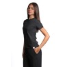 t-shirt peuterey DONNA NERA - MENTA 03 - PED5341 vista laterale