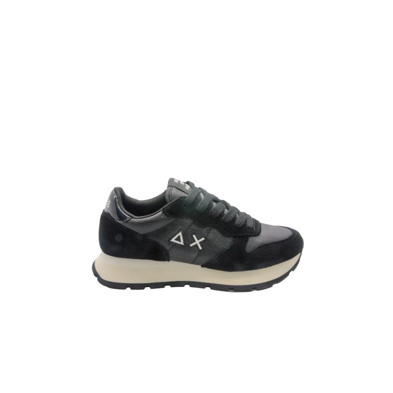 scarpe sun68 DONNA 11 NERE - ALLY BRIGHT NYLON vista laterale