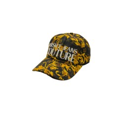 cappello versace jeans couture UNISEX NERO E GIALLO G89 - 79VAZK10 vista laterale