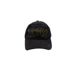 cappello versace jeans couture UNISEX NERO E ORO G89 - 79VAZK32 vista frontale
