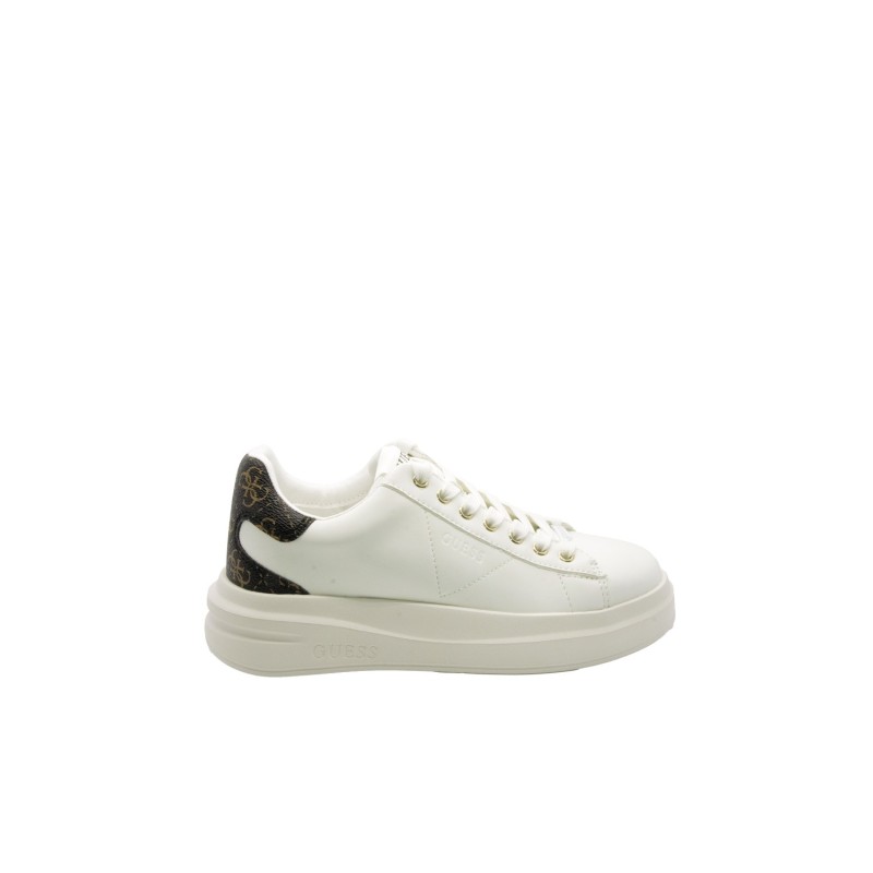 scarpe guess DONNA BIANCHE E MARRONI WHIBRO - FLJELBFAL12 vista laterale