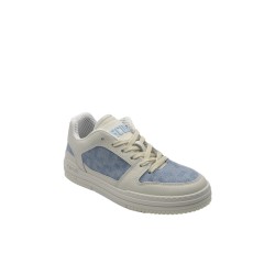 scarpe gcds UOMO AVORIO E AZZURRE MILK/BLUE JEANS - GCU1011 460 vista frontale