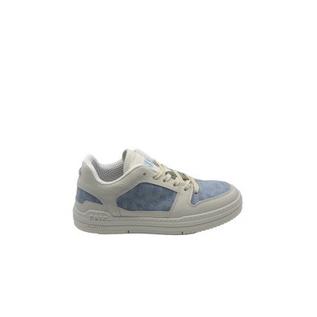 scarpe gcds UOMO AVORIO E AZZURRE MILK/BLUE JEANS - GCU1011 460 vista laterale