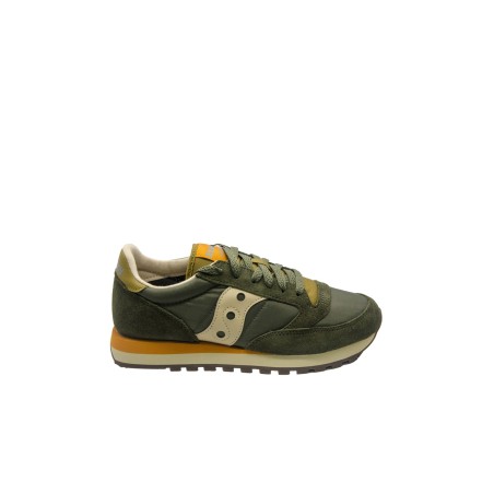 scarpe saucony UOMO VERDI E AVORIO FOREST/IVORY - JAZZ ORIGINAL - S2044-729 vista laterale